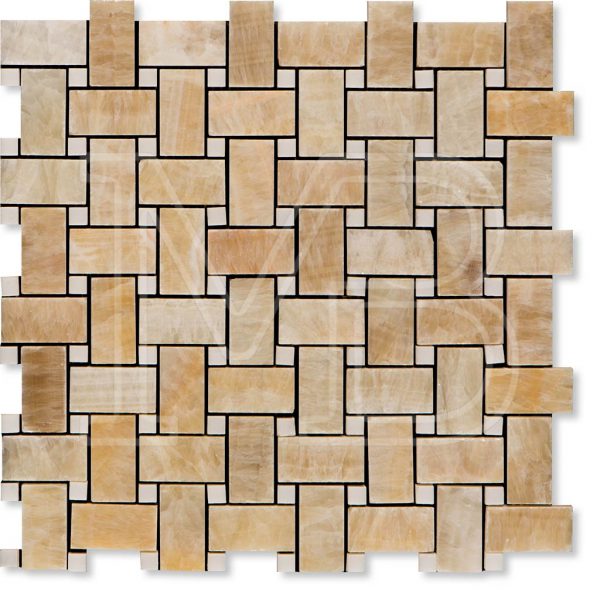 Basket Weave w White Dots